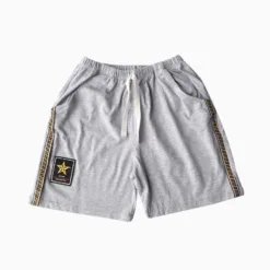 Boys' cotton shorts with stars, gray (7-12 years old)
